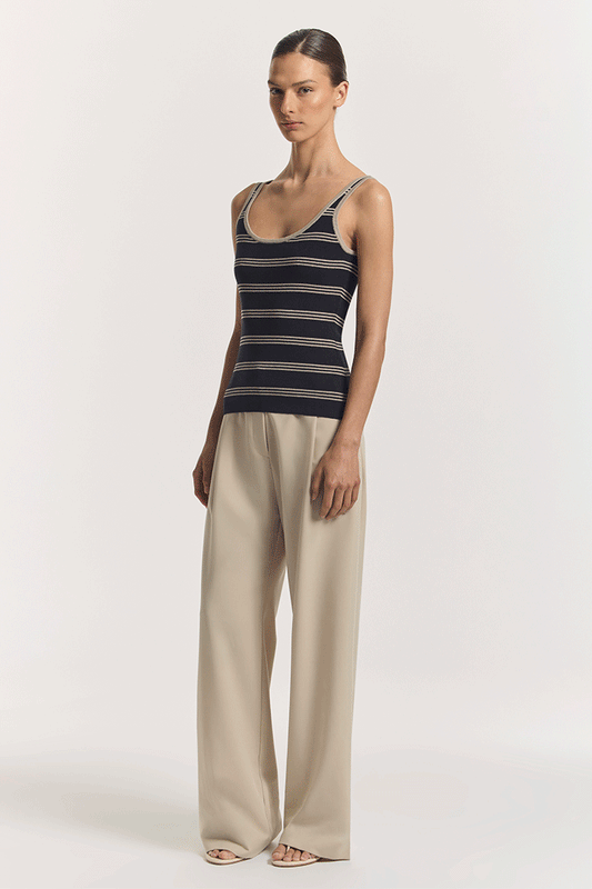 Sequence Tank Navy Stripe