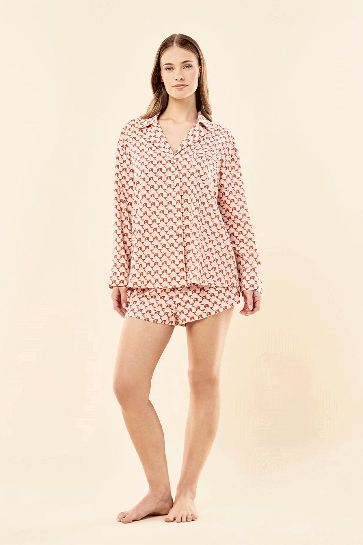 Karen Walker Monogram Tiles LS Boxer PJ Rose