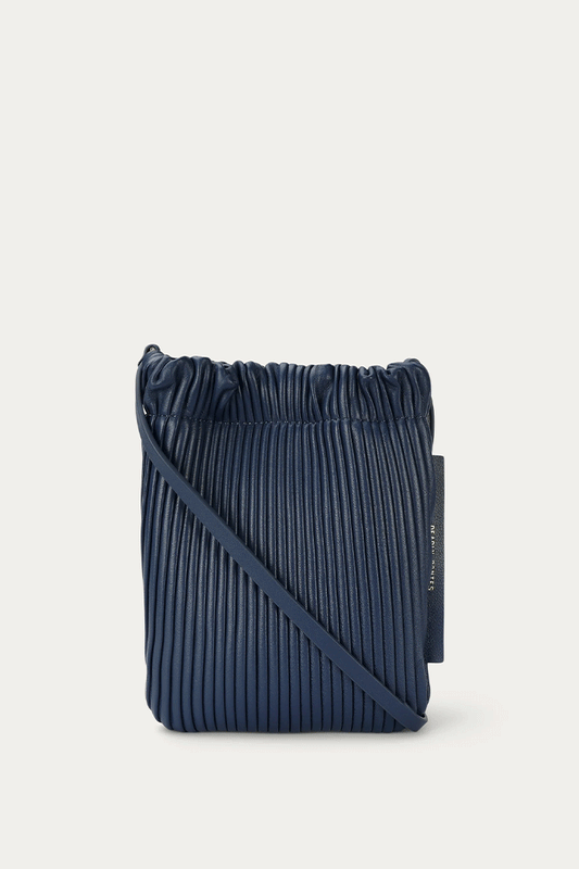 Mr Cinch Pouch - Indigo Pleated