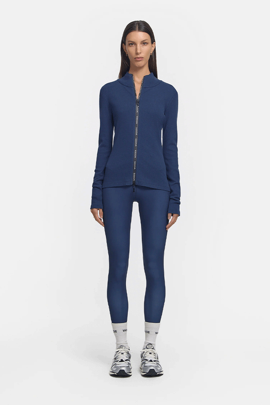 Woods Rib Zip Top - Blue Night