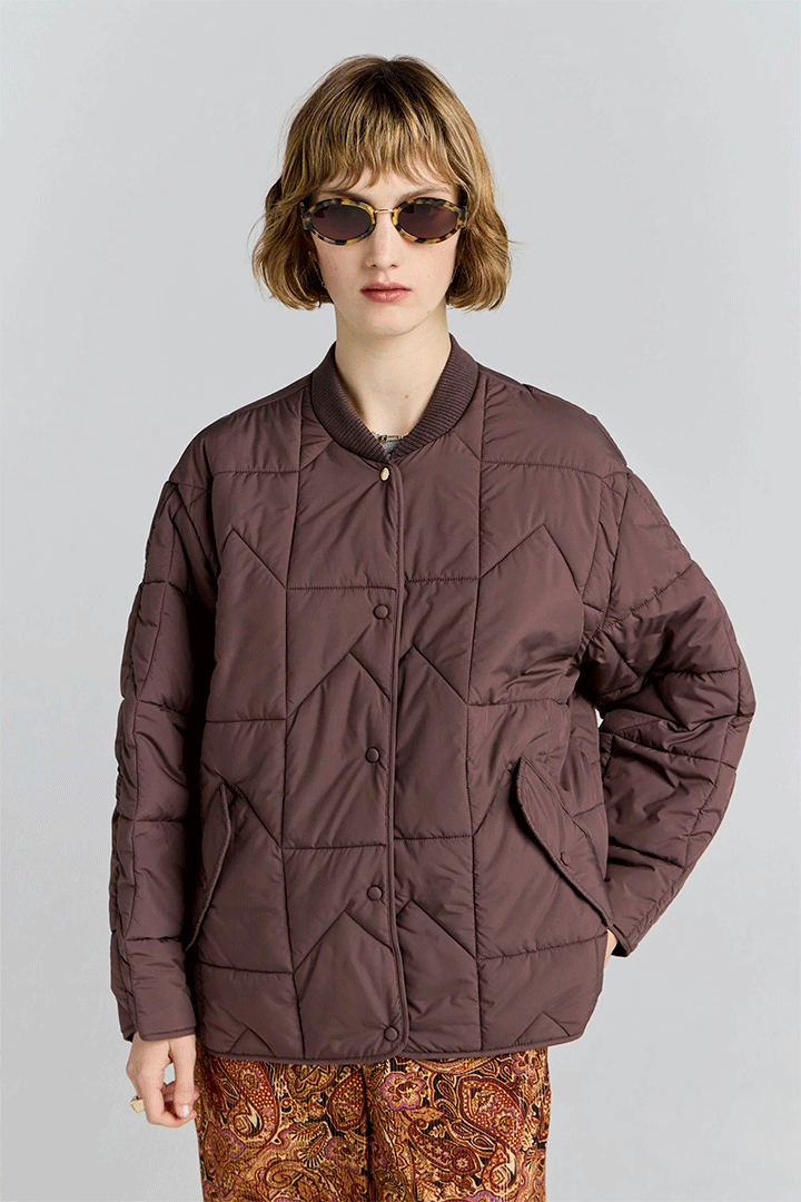 Quilted Monogram Jacket Chocolate