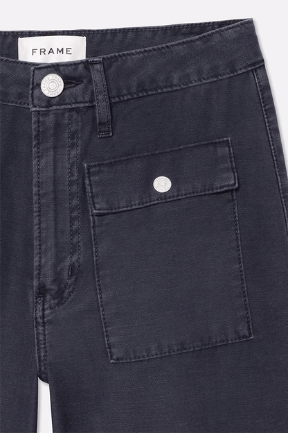 The 70's Patch Pocket Crop Straight in Washed Navy