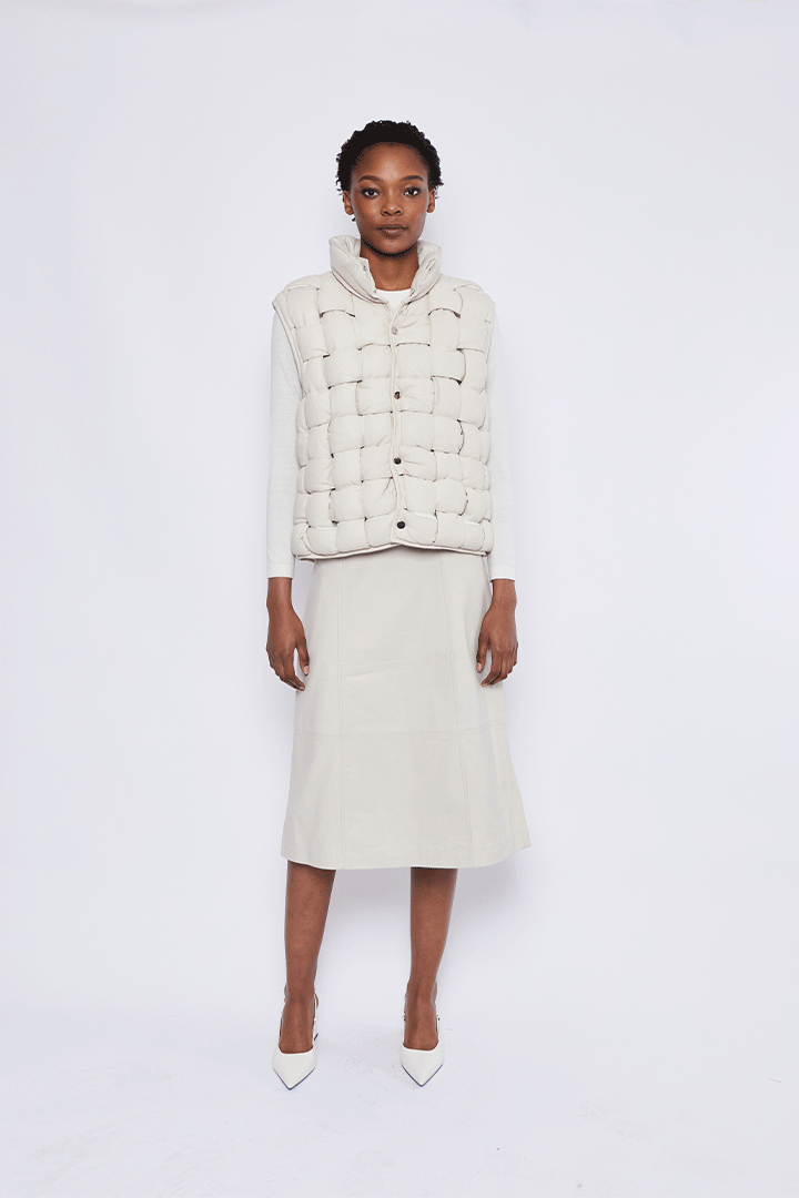 Woven Vest Ivory