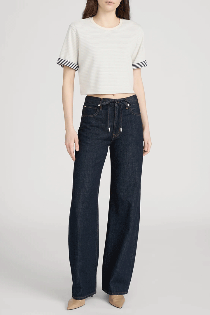 Off Duty Drawstring Bow Rinse