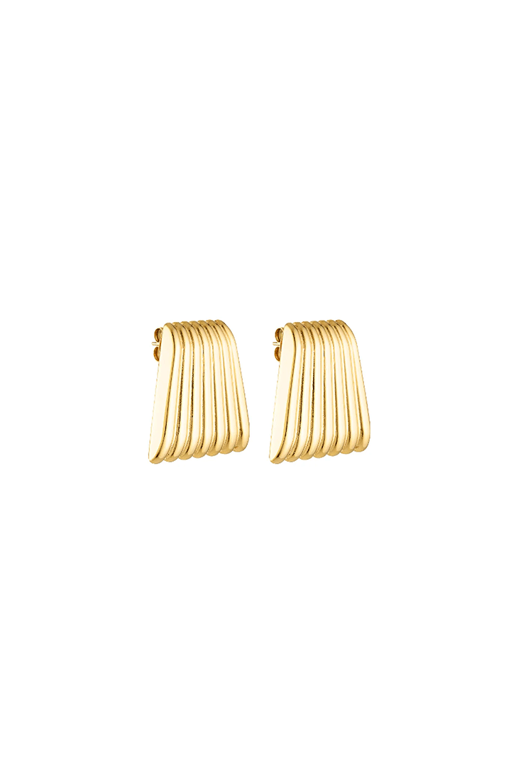 Baby Caterpillar Earrings Gold
