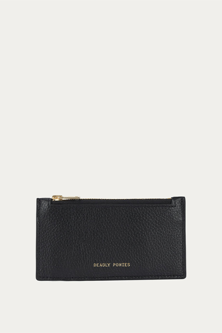 Card Holder - Black/Brass