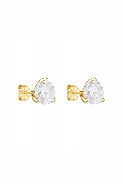 Round Studs 2CT Gold
