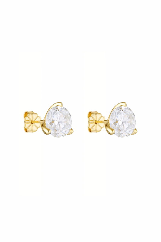 Round Studs 2CT Gold