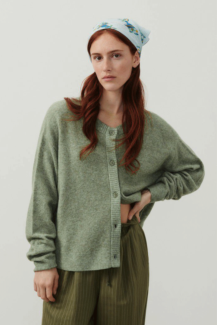 Womens Cardigan Damsville - Caper Melange