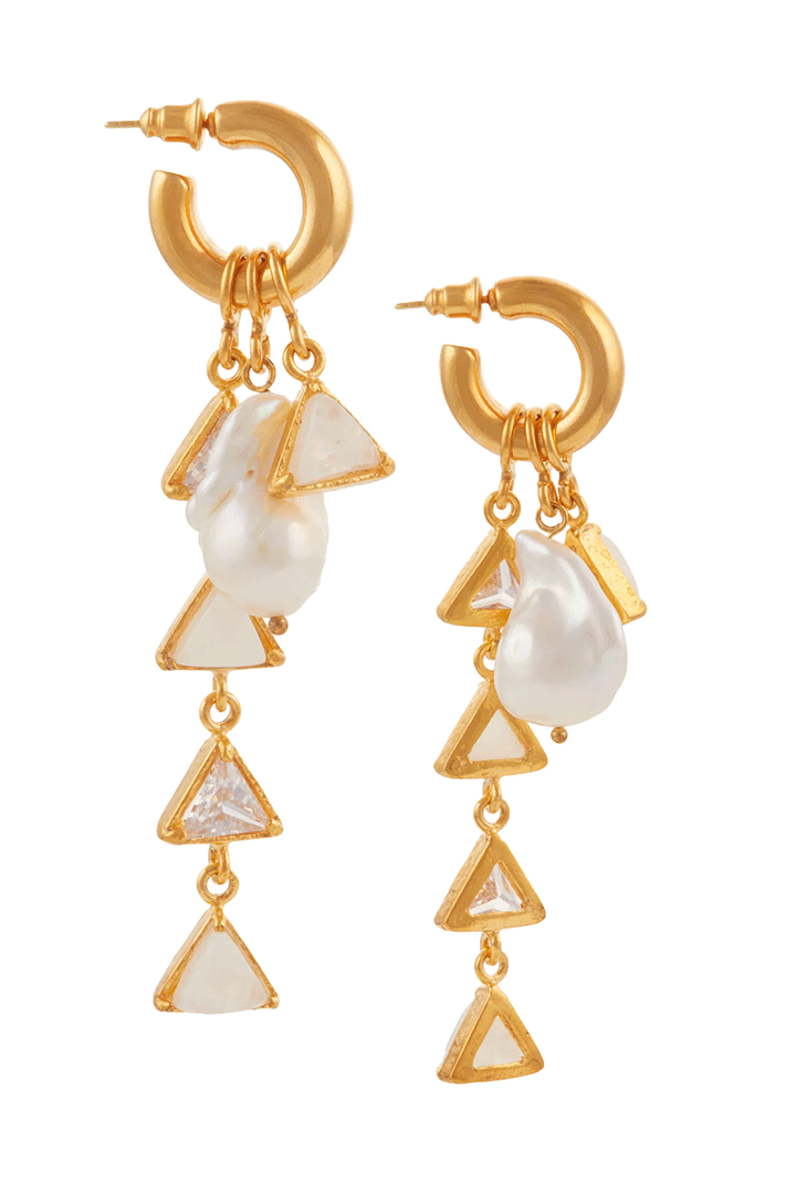 Nicoletta Earrings - White