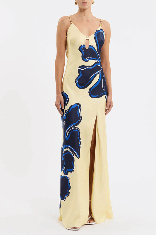 Indigo Bloom Maxi Dress