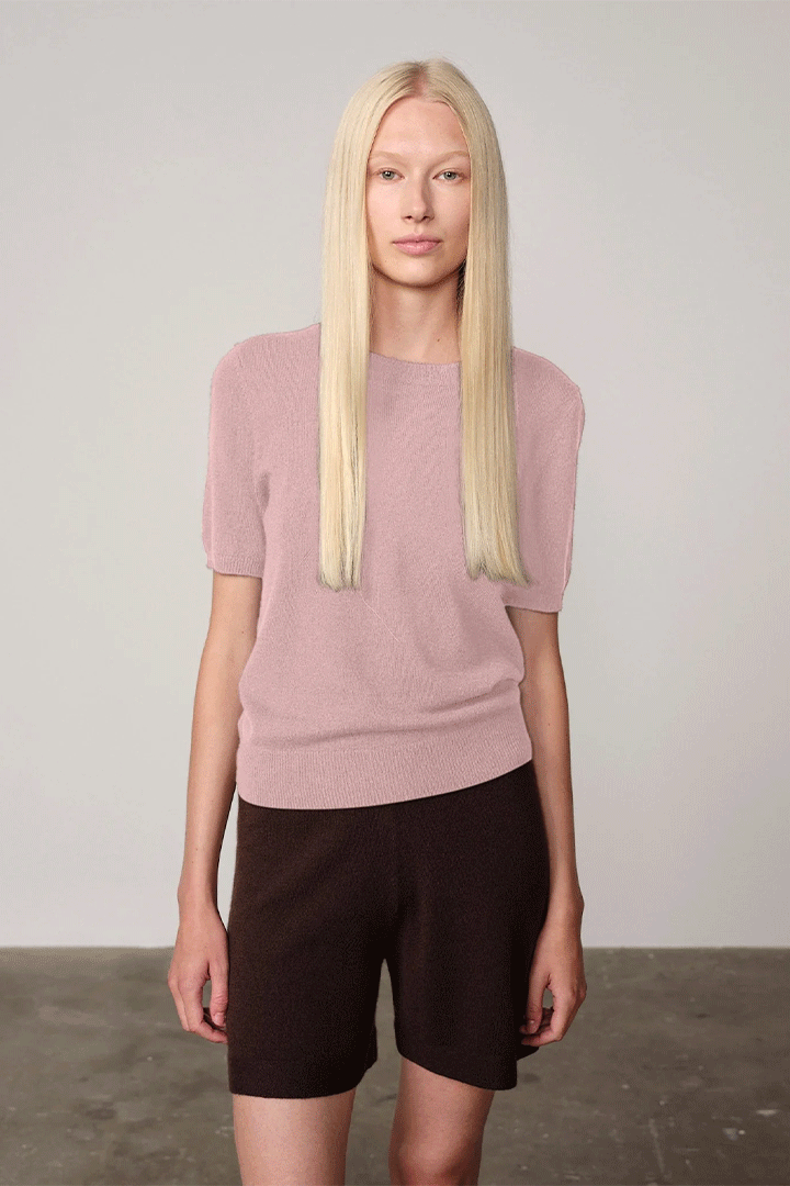 Thora Knit T-Shirt Soft Pink