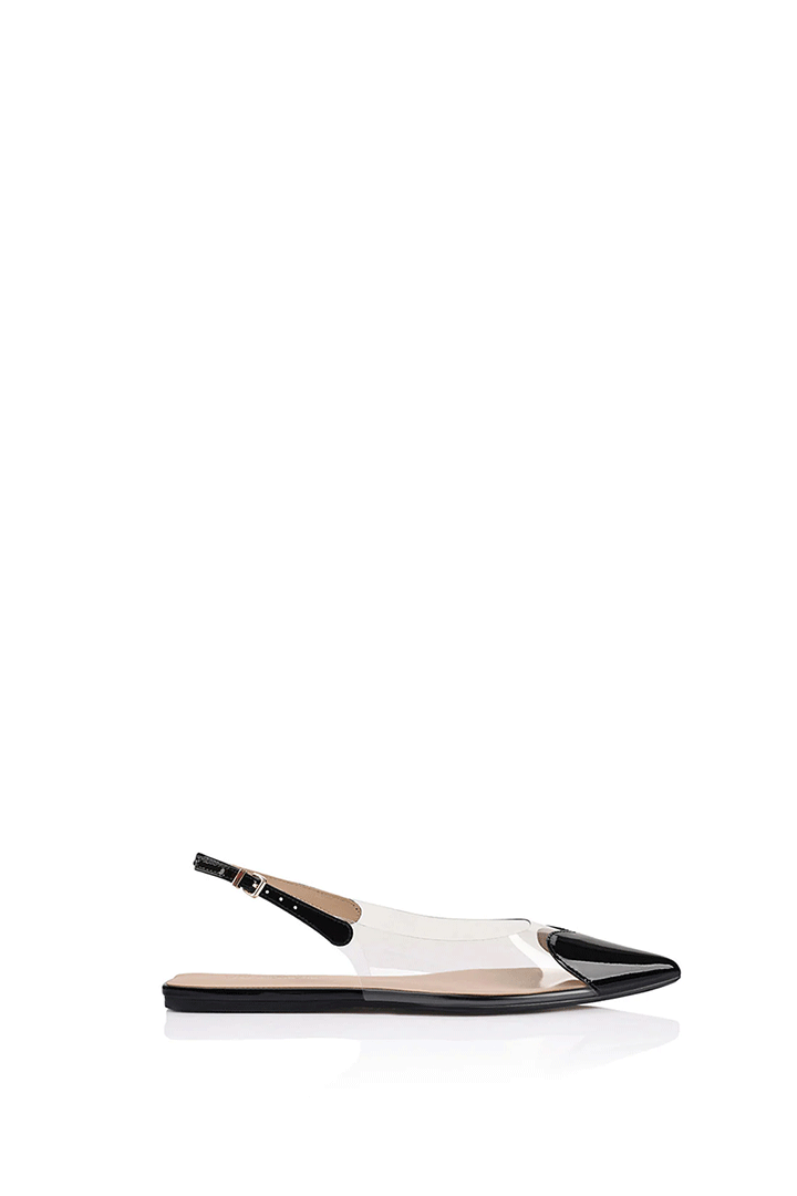 Rhi Flat Vinylite & Black Patent