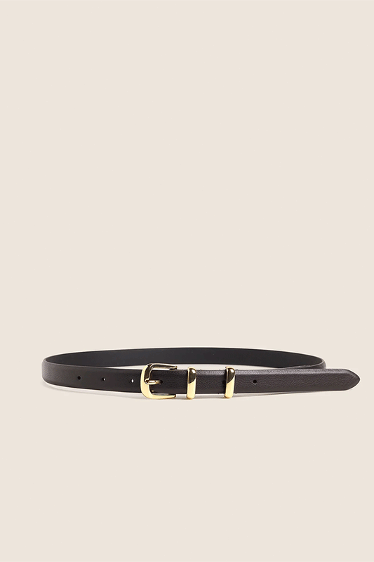 Skinny Jordan Belt Brown/Gold