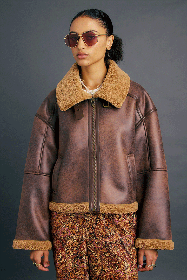 Cropped Aviator Jacket
