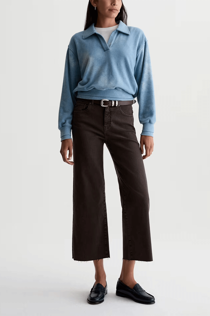 Saige Wide Leg Crop Sulfur Burnt Umber