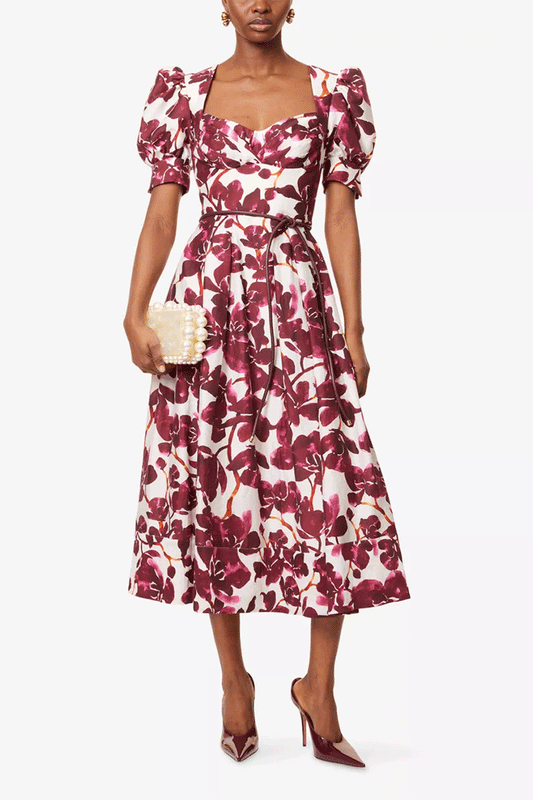 Nerissa Midi Dress Red Orchid