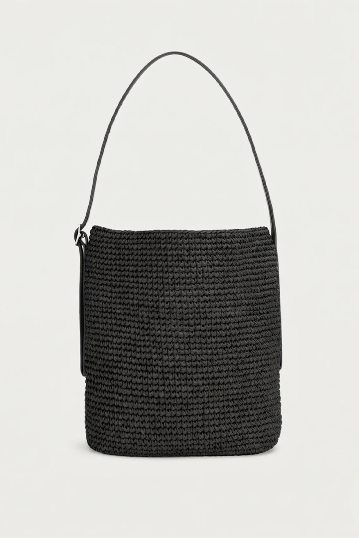 Rush Tote Black Raffia/Black