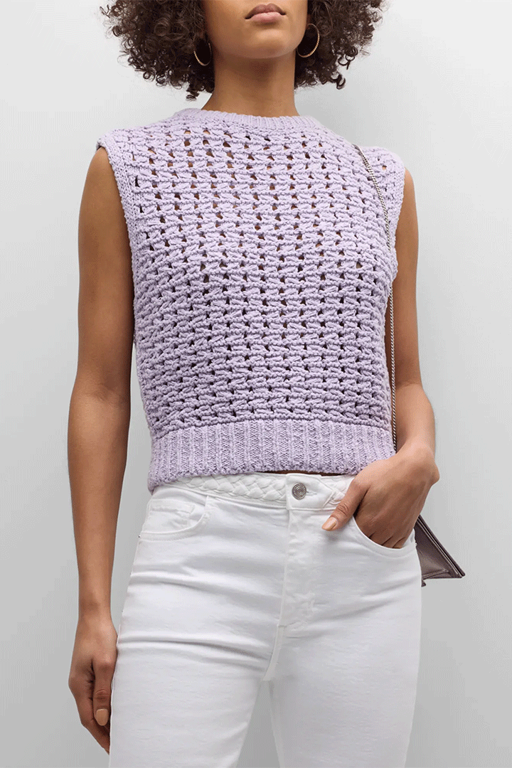 Tape Yarn Sweater Vest