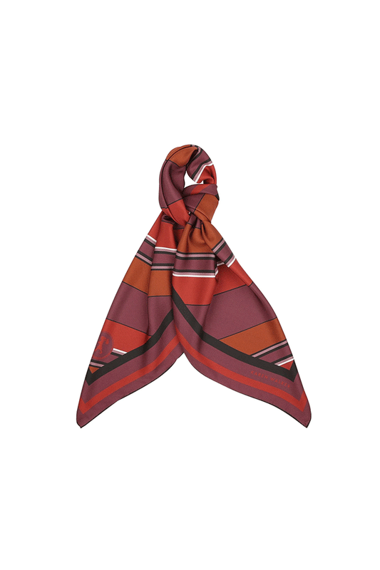 Stripe Classic Scarf Plum