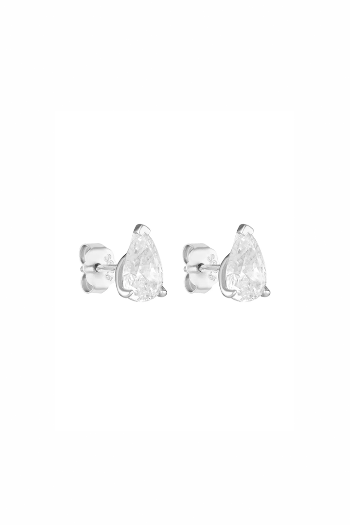 Pear Studs 1CT Silver