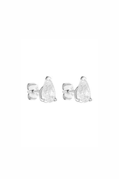 Pear Studs 1CT Silver