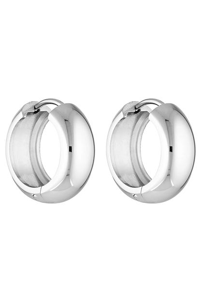 Petite Thick Huggies 18mm Silver