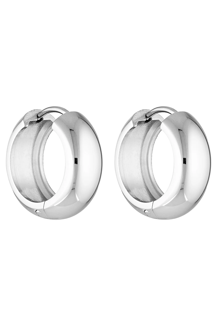 Petite Thick Huggies 18mm Silver