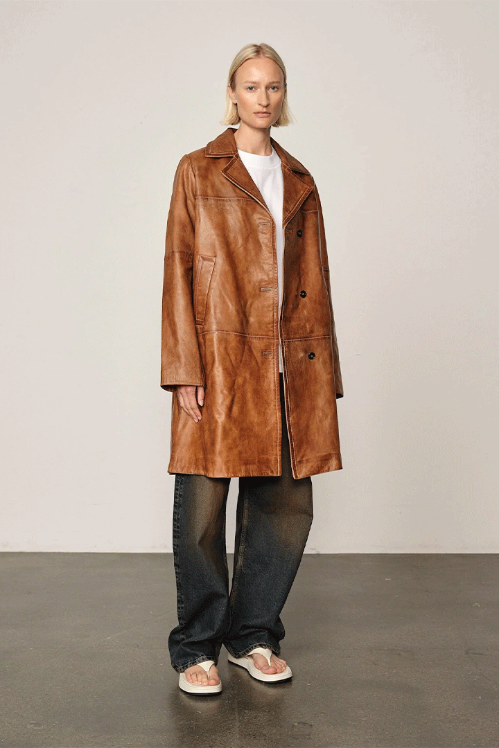 Shelly Leather Coat