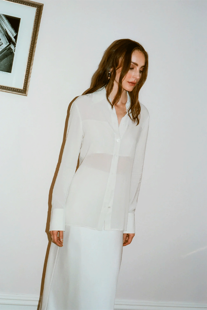 The Sheer Sophistication Top Ivory