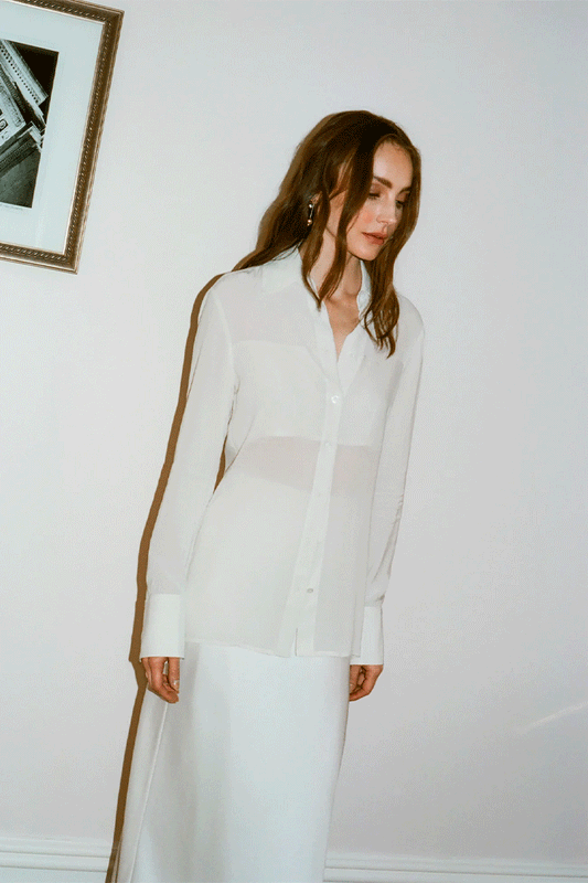 The Sheer Sophistication Top Ivory