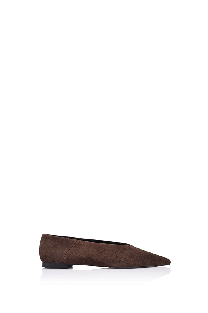 Piper Flat Espresso Suede