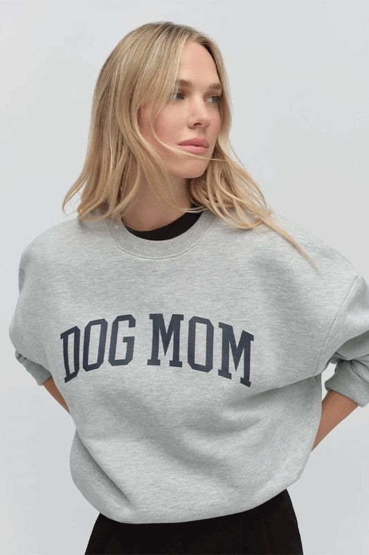 The Dog Mom Sweatshirt Heather Grey