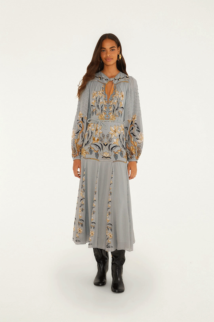Stained Glass Beauty Long Sleeve Maxi Dress