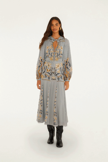 Stained Glass Beauty Long Sleeve Maxi Dress