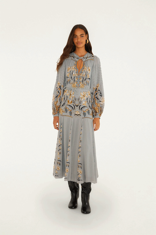 Stained Glass Beauty Long Sleeve Maxi Dress