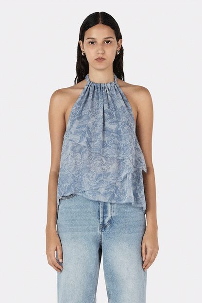 Jocelyn Top - Indigo Paisley