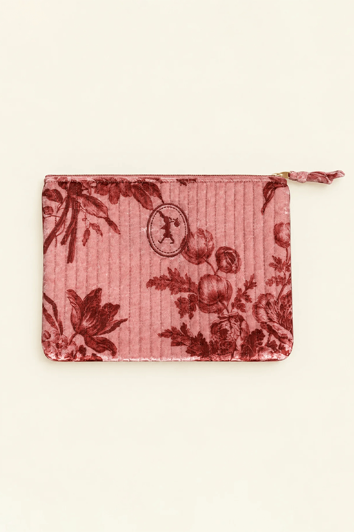 Karen Walker Velvet Cosmetic Bag Rose