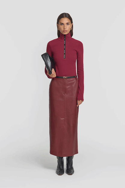 Woods Rib Turtleneck Sangria