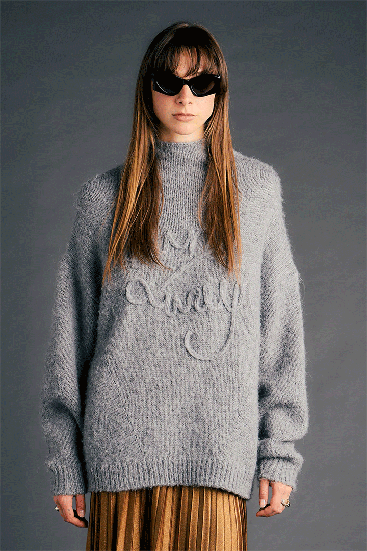 Runaway Rope Sweater Grey Marle