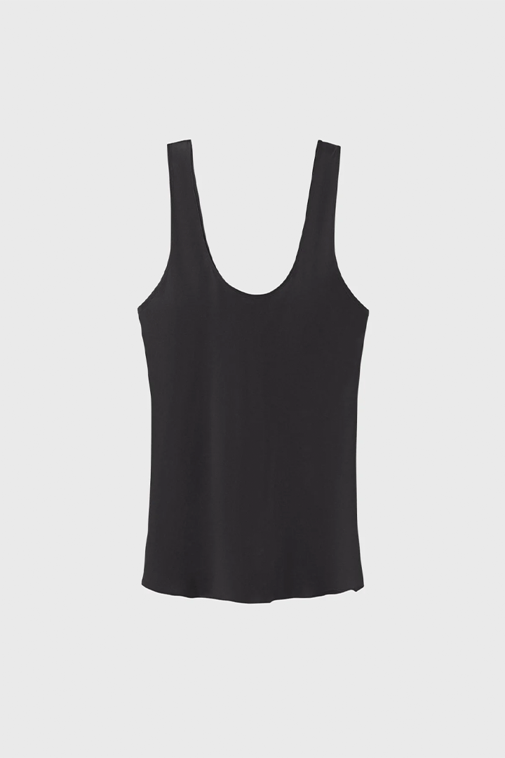 Scoop Neck Tank Black