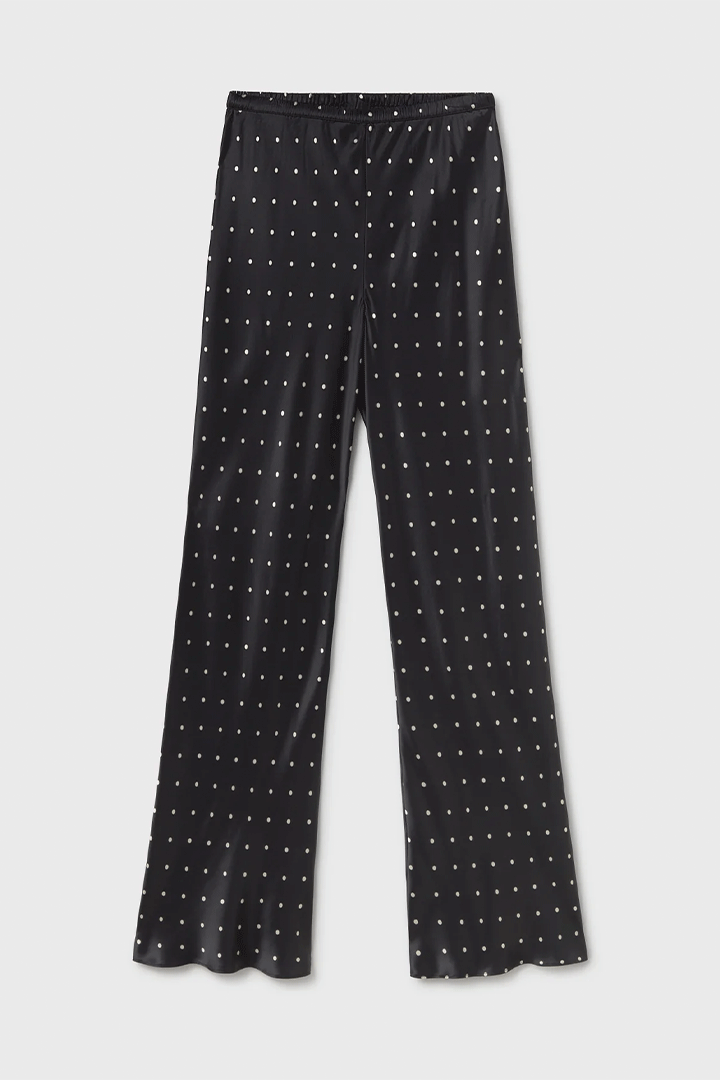 Bias Cut Pants Small Polka Dot
