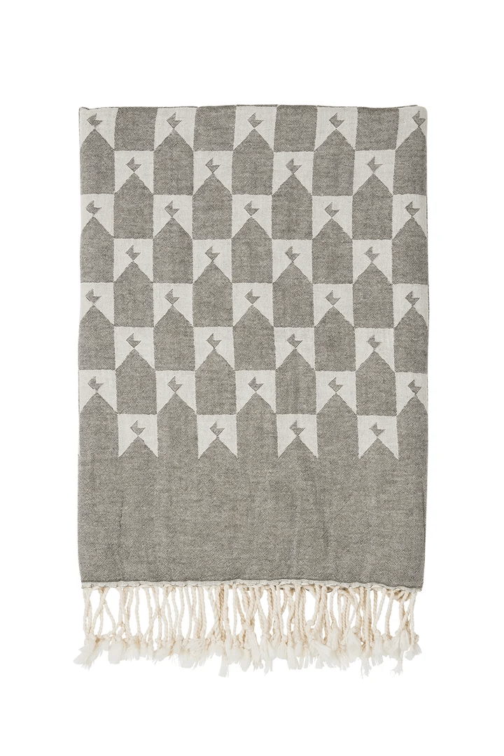 Monogram Turkish Towel - Olive