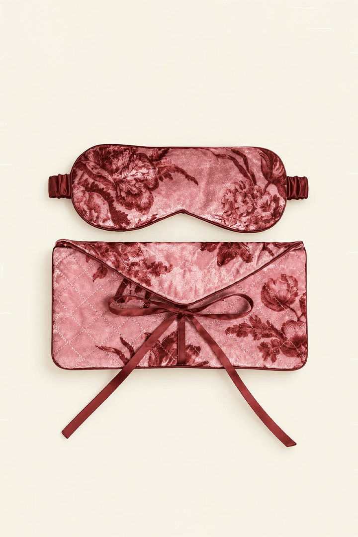 Karen Walker Velvet Eyemask & Pouch Rose