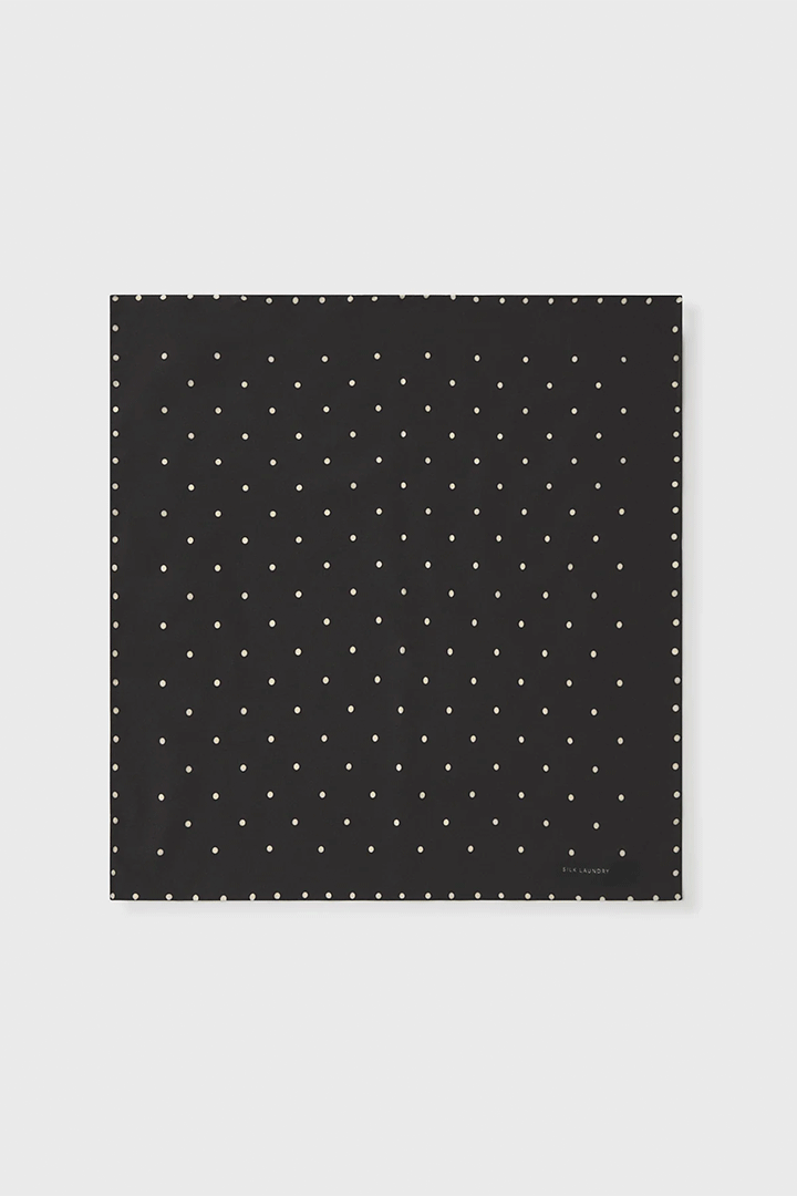 Cotton Silk Scarf Polka Dot