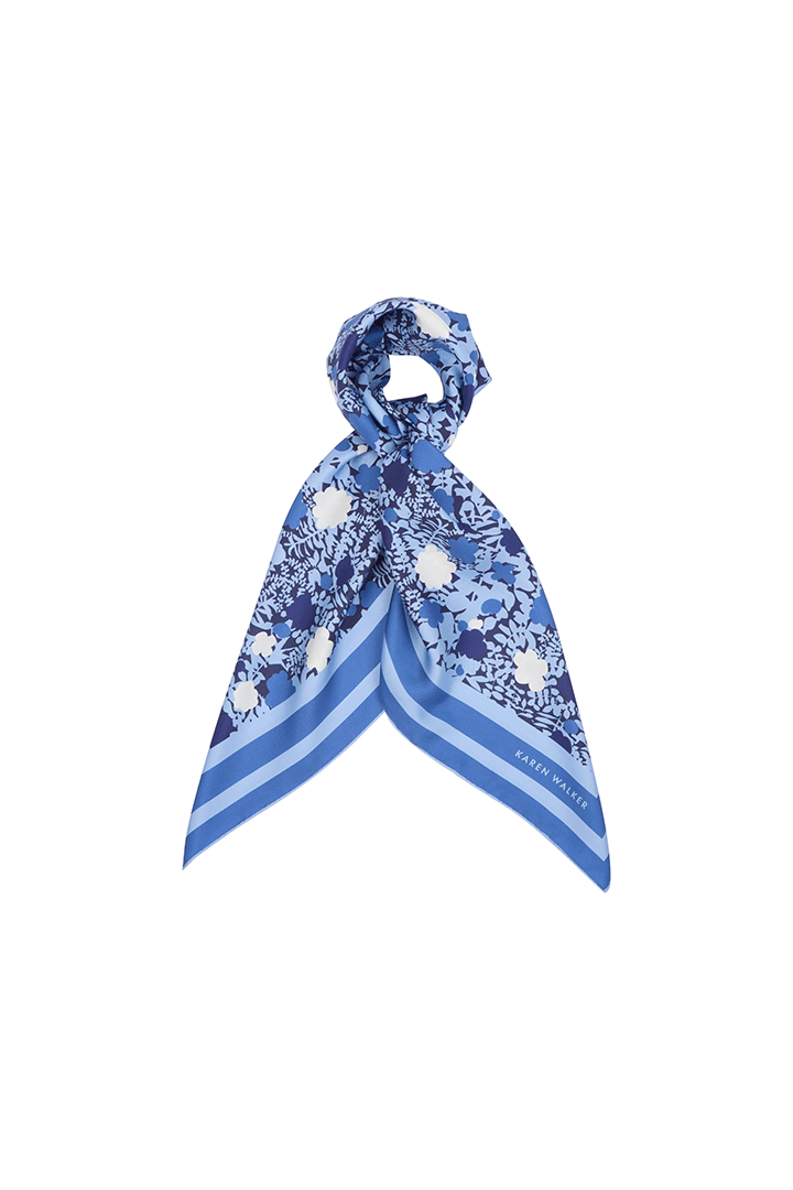 Perfect Day Silk Scarf Blue