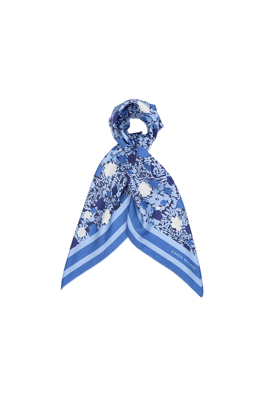 Perfect Day Silk Scarf Blue
