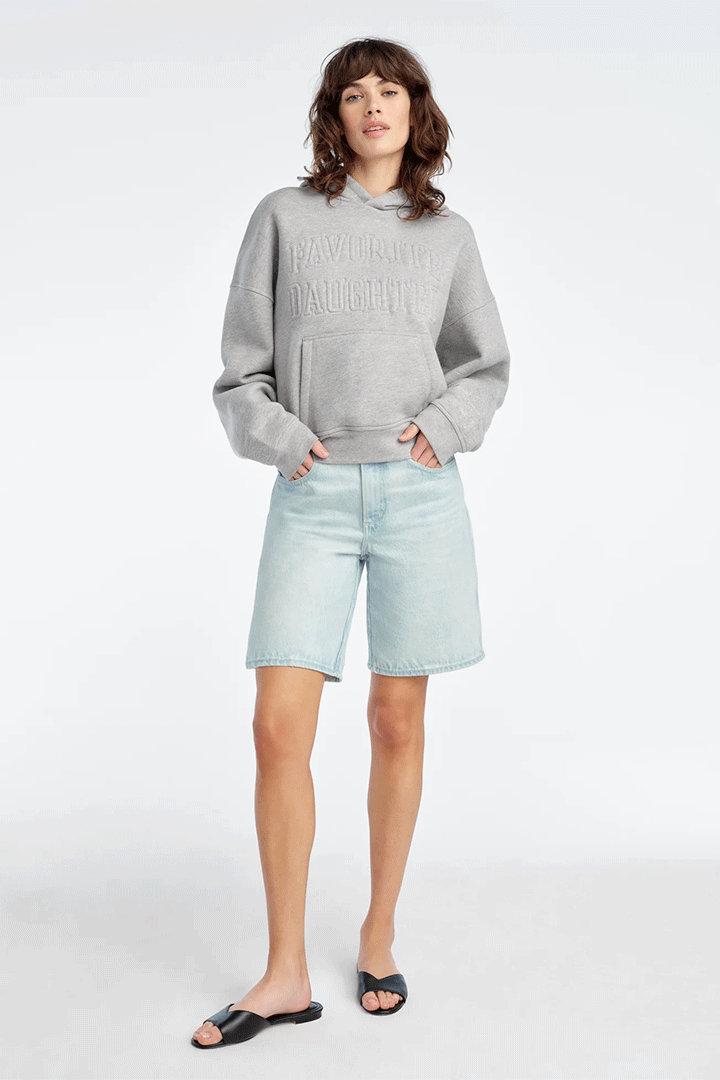 The Collegiate Embossed Hoodie Heather Grey