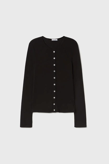 Merino Cardigan Black