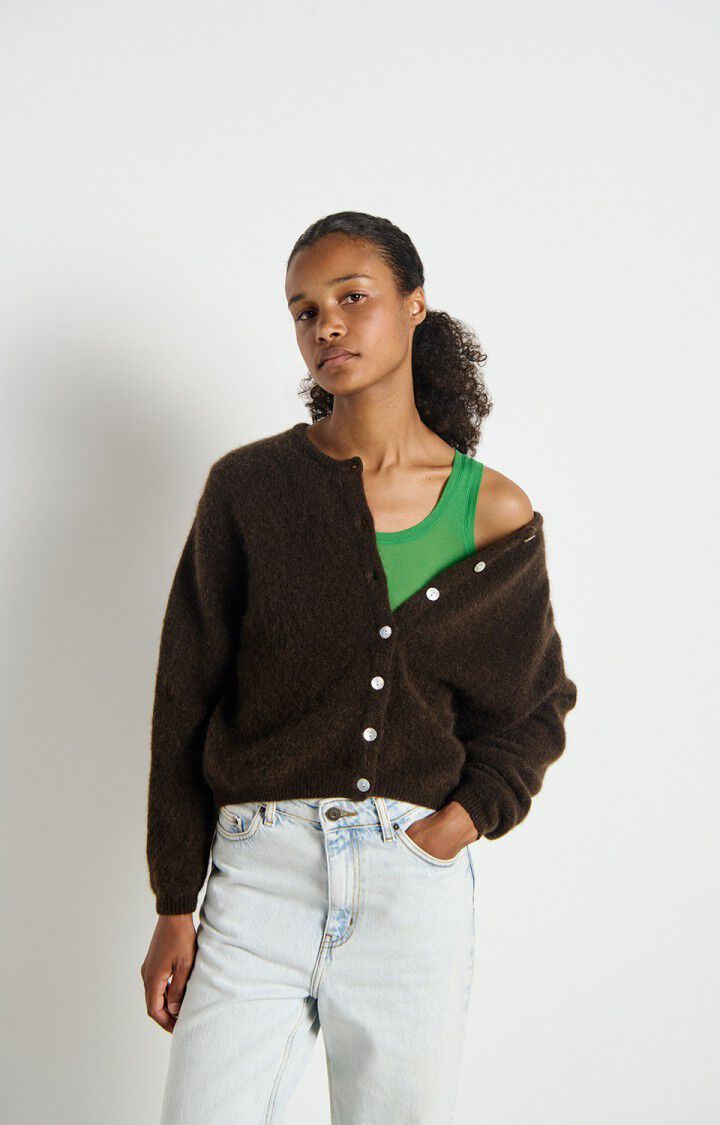 Womens Cardigan Vitow Coffee Melange